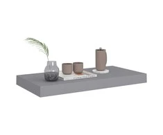 Pakabinama sieninė lentyna, pilkos spalvos, 50x23x3,8cm, MDF