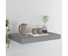 Pakabinama sieninė lentyna, pilkos spalvos, 40x23x3,8cm, MDF