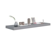 Pakabinama sieninė lentyna, pilkos spalvos, 80x23,5x3,8cm, MDF