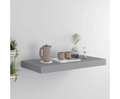 Pakabinama sieninė lentyna, pilkos spalvos, 50x23x3,8cm, MDF