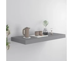 Pakabinama sieninė lentyna, pilkos spalvos, 60x23,5x3,8cm, MDF