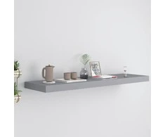 Pakabinama sieninė lentyna, pilkos spalvos, 90x23,5x3,8cm, MDF