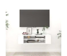 TV staliukas Pakabinama TV spintelė, balta, 100x30x26,5cm, mediena