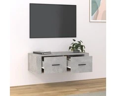TV staliukas Pakabinama TV spintelė, betono pilka, 80x36x25cm, mediena