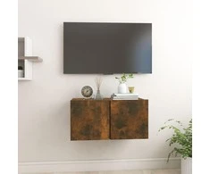 TV staliukas Pakabinama TV spintelė, dūminio ąžuolo, 60x30x30cm, mediena
