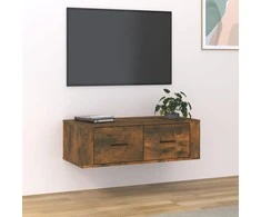 TV staliukas Pakabinama TV spintelė, dūminio ąžuolo, 80x36x25cm, mediena