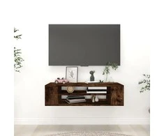 TV staliukas Pakabinama TV spintelė, dūminio ąžuolo, 100x30x26,5cm, mediena