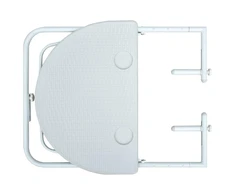 Pakabinamas balkono stalas, baltas, 60x64x83,5cm, plastikas