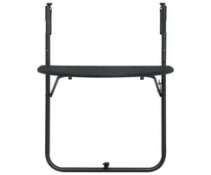Pakabinamas balkono stalas, juodas, 60x64x83,5cm, plastikas