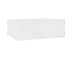 Pakabinamas naktinis staliukas, baltas, 40x30x15cm, mediena
