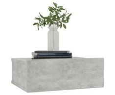Pakabinamas naktinis staliukas, betono, 40x30x15cm, mediena