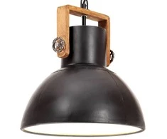 Pakabinamas šviestuvas, juodas, 30cm, 25W, apskritas, E27
