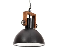 Pakabinamas šviestuvas, juodas, 30cm, 25W, apskritas, E27