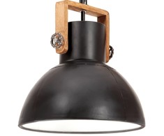 Pakabinamas šviestuvas, juodas, 40cm, 25W, apskritas, E27