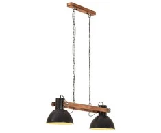 Pakabinamas šviestuvas, visiškai juodas, 109cm, 25W, E27