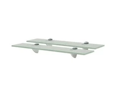 Pakabinamos lentynos, 2vnt., 50x10cm, stiklas, 8mm (243772x2)