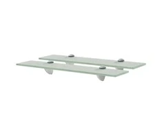 Pakabinamos lentynos, 2vnt., 50x20cm, stiklas, 8mm (243796x2)