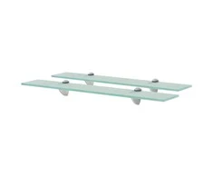 Pakabinamos lentynos, 2vnt., 60x10cm, stiklas, 8mm (243757x2)