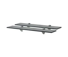 Pakabinamos lentynos, 2vnt., 60x10cm, stiklas, 8mm (243765x2)