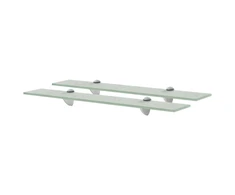 Pakabinamos lentynos, 2vnt., 60x20cm, stiklas, 8mm (243797x2)
