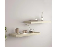 Pakabinamos lentynos, 2vnt., ąžuolo, 60x23,5x3,8cm, MDF