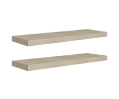 Pakabinamos lentynos, 2vnt., ąžuolo, 80x23,5x3,8cm, MDF