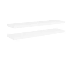 Pakabinamos lentynos, 2vnt., ąžuolo/baltos, 90x23,5x3,8cm, MDF