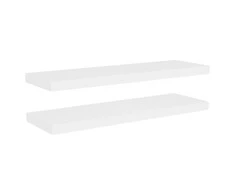 Pakabinamos lentynos, 2vnt., ąžuolo/baltos, 80x23,5x3,8cm, MDF