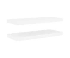 Pakabinamos lentynos, 2vnt., ąžuolo/baltos, 60x23,5x3,8cm, MDF