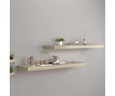 Pakabinamos lentynos, 2vnt., ąžuolo spalvos, 90x23,5x3,8cm, MDF