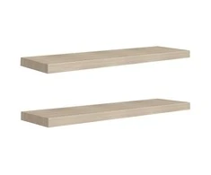 Pakabinamos lentynos, 2vnt., ąžuolo spalvos, 90x23,5x3,8cm, MDF