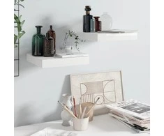 Pakabinamos lentynos, 2vnt., baltos, 23x23,5x3,8cm, MDF