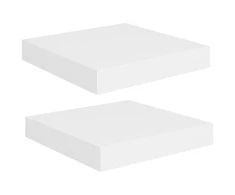 Pakabinamos lentynos, 2vnt., baltos, 23x23,5x3,8cm, MDF