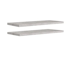 Pakabinamos lentynos, 2vnt., betono pilkos, 90x23,5x3,8cm, MDF