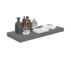Pakabinamos lentynos, 2vnt., pilkos, 60x23,5x3,8cm, MDF