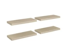 Pakabinamos lentynos, 4vnt., ąžuolo, 60x23,5x3,8cm, MDF