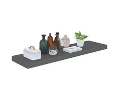 Pakabinamos lentynos, 4vnt., pilkos, 90x23,5x3,8cm, MDF