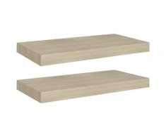 Pakabinamos sieninės lentynos, 2vnt., ąžuolo, 50x23x3,8cm, MDF