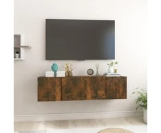 TV staliukas Pakabinamos televizoriaus spintelės, 2vnt., ąžuolo, 60x30x30cm