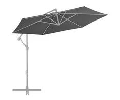 Pakaitinis audinys gembiniam skėčiui, antracito spalvos, 300cm