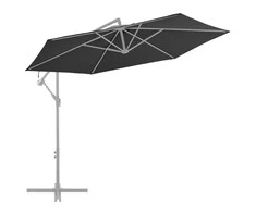Pakaitinis audinys gembiniam skėčiui, juodos spalvos, 300cm