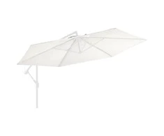 Pakaitinis audinys gembiniam skėčiui, smėlio baltas, 350cm