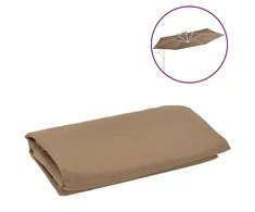 Pakaitinis audinys gembiniam skėčiui, taupe spalvos, 350cm