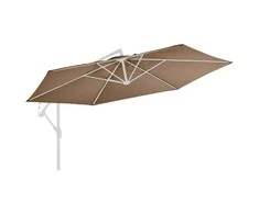 Pakaitinis audinys gembiniam skėčiui, taupe spalvos, 350cm