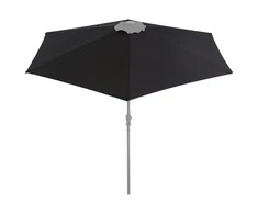 Pakaitinis audinys lauko skėčiui nuo saulės, juodas, 300cm