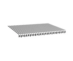 Pakaitinis audinys markizei, antracito ir baltos spalvos, 4x3 m