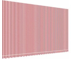 Pakaitinis audinys markizei, raudonas/baltas, 6x3,5m, dryžuotas