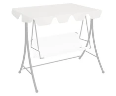 Pakaitinis skliautas sodo sūpynėms, baltas, 150/130x105/70cm