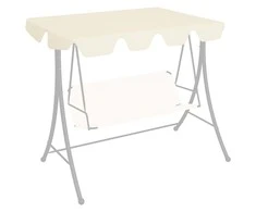 Pakaitinis skliautas sodo sūpynėms, kreminis, 150/130x105/70cm