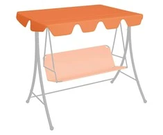 Pakaitinis skliautas sodo sūpynėms, oranžinis, 150/130x105/70cm